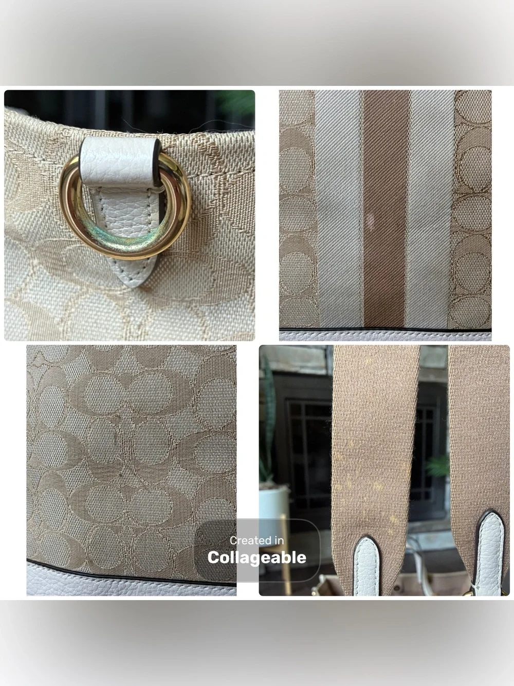 Coach Dempsey Tote Bag 40 In Signature Jacquard With Stripe, Coach Patch